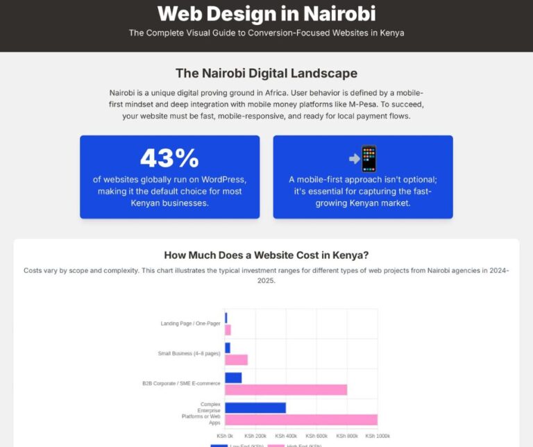 Web design in Nairobi infographic by Sakura Digital